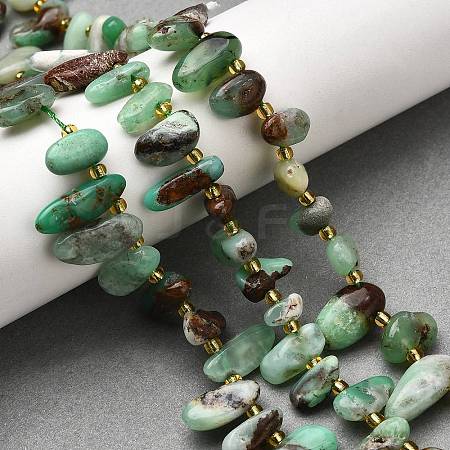 Natural Chrysoprase Beads Strands G-Z091-A04-1