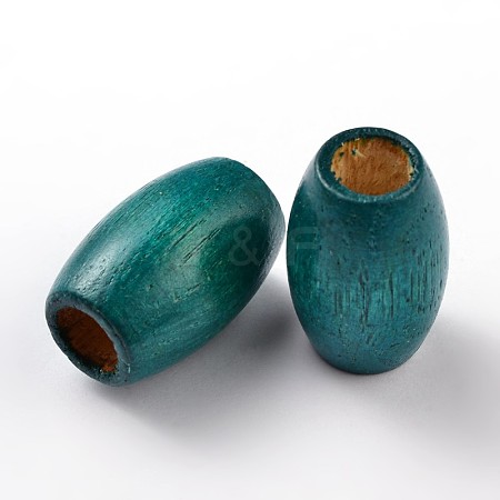 Dyed Barrel Wood Beads WOOD-S619-6-LF-1