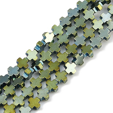 Electroplated Synthetic Non-magnetic Hematite Beads Strands G-J211-A07-01-1