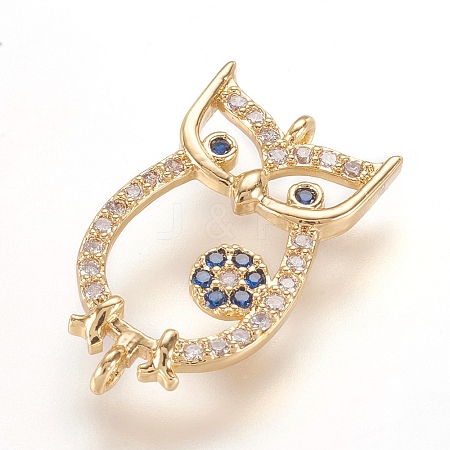 Brass Micro Pave Cubic Zirconia Links LS-ZIRC-G107-23G-1