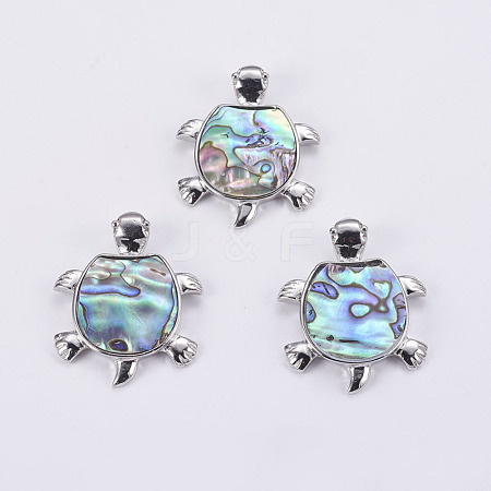 Abalone Shell/Paua Shell Pendants SSHEL-L008-14A-1