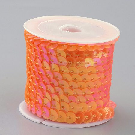 Eco-Friendly Plastic Paillette Beads PVC-Q092-6mm-P88-1