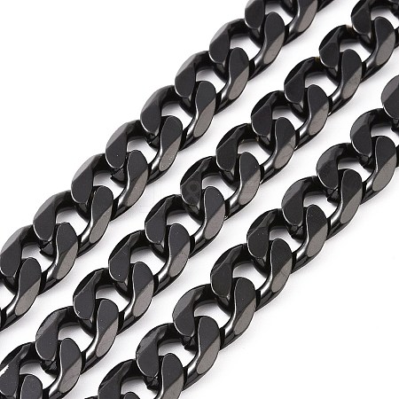 304 Stainless Steel Cuban Link Chains CHS-L020-023EB-1