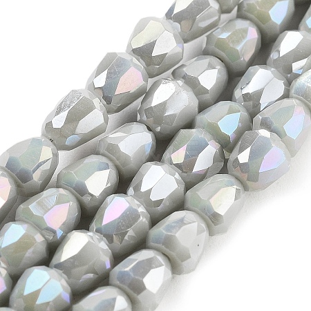 Electroplate Glass Beads Strands EGLA-D030-P4mm-B08-1