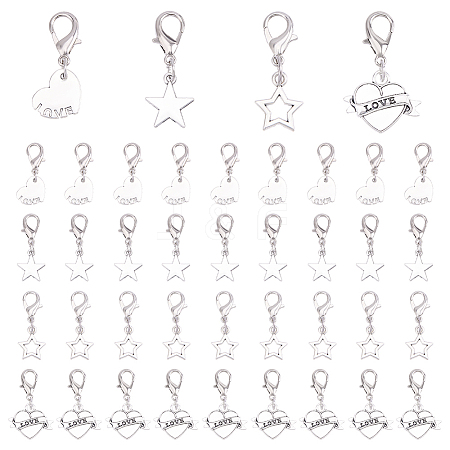 40Pcs 4 Styles Zinc Alloy Shoe Charms HJEW-ME0001-26-1