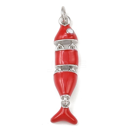 Brass Enamel Pendants KK-P339-24P-04-1