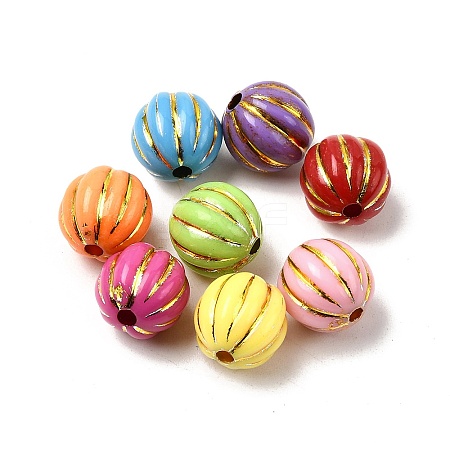 Opaque Acrylic Beads OACR-A044-02B-1