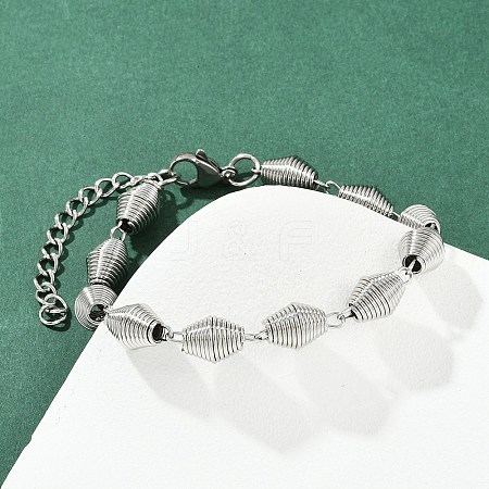 304 Stainless Steel Chain Bracelets for Women Men BJEW-Z143-27P-1