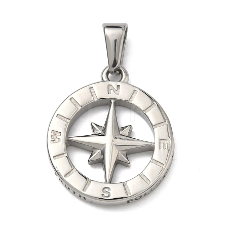 304 Stainless Steel Pendants STAS-A140-01B-P-1