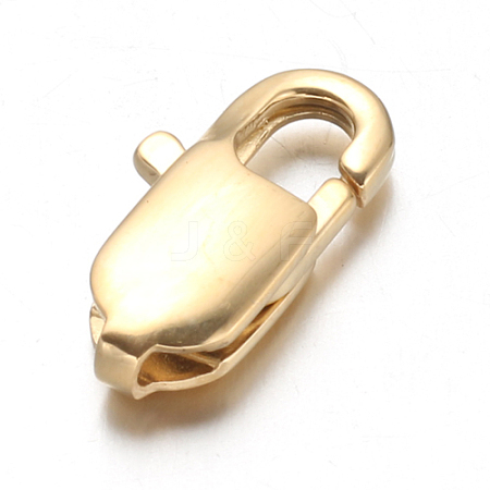 Ion Plating(IP) 304 Stainless Steel Lobster Claw Clasps X-STAS-F094-05E-G-1