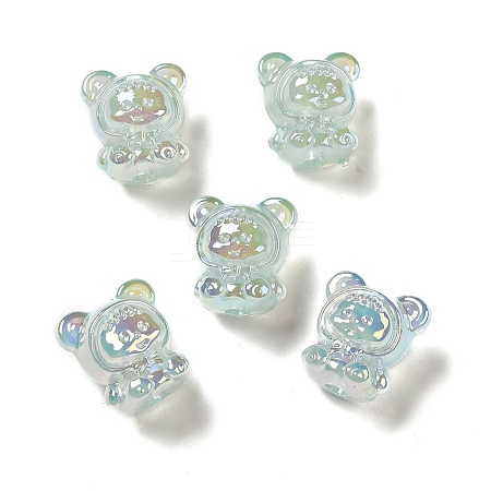UV Plating Rainbow Iridescent Acrylic Beads LS-PACR-M002-01A-1