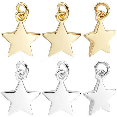 20Pcs 2 Colors Brass Pendants FIND-BBC0015-84-1