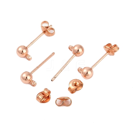 Brass Post Earring Findings EC593-RG-NF-1