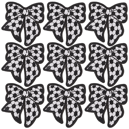 9Pcs Polyester Embroider Thread Iron on/Sew On Patches PATC-CY0001-62-1