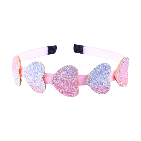 Heart Candy Color Sequin Cloth Hair Bands PW-WG0EBFC-05-1