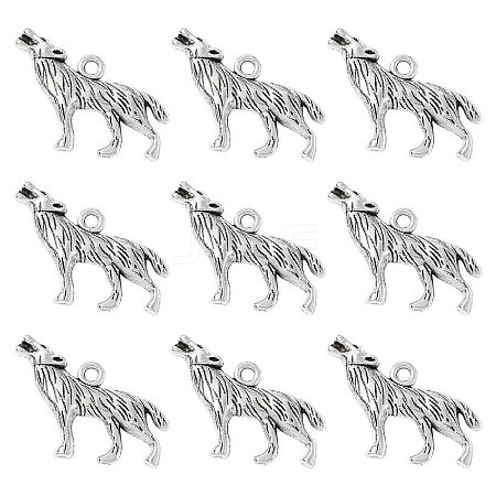 Tibetan Style Alloy Howling Wolf Pendants LS-LF1753Y-NF-1