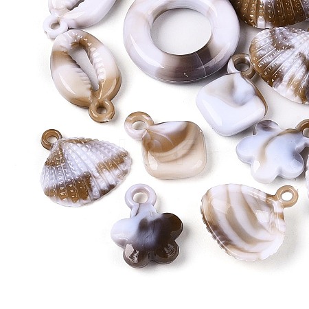 Ocean Opaque Acrylic Pendants OACR-T030-18M-1