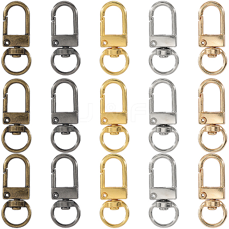 50Pcs 5 Styles Alloy Swivel Clasps FIND-SC0014-81-1
