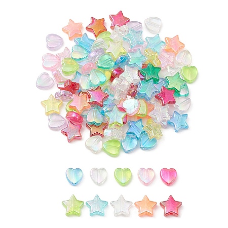 100Pcs 2 Style Eco-Friendly Transparent Acrylic Beads TACR-YW0001-86H-1