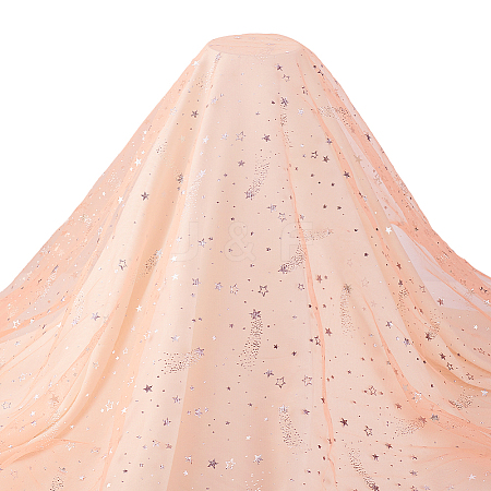 BENECREAT 1 Bag Nylon Glitter Mesh Lace Fabric DIY-BC0012-56B-1