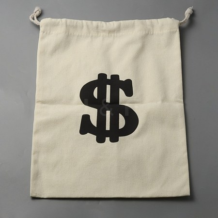 Canvas Drawstring Bags ABAG-WH0031-26B-1