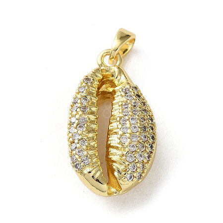 Brass Micro Pave Cubic Zirconia Pendants KK-P320-01C-G-1