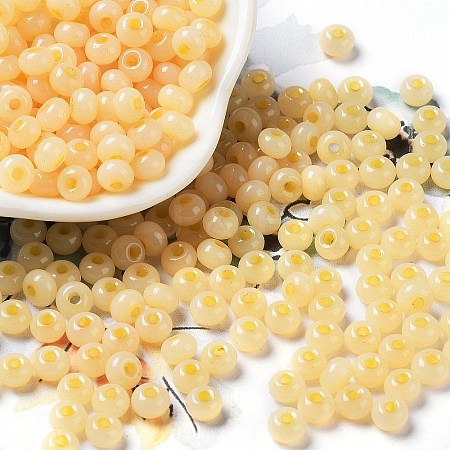 Imitation Jade Glass Seed Beads SEED-Z001-A-A13-1