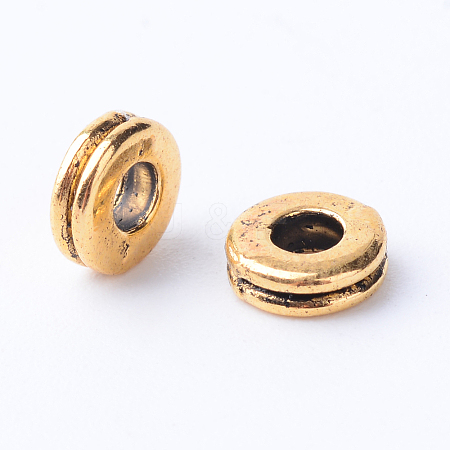 Tibetan Style Alloy Spacer Beads TIBE-Q063-53AG-NR-1