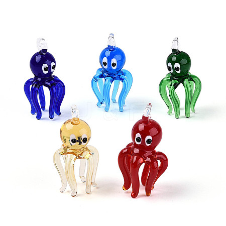 Handmade Lampwork Big Pendants LAMP-T025-06M-1
