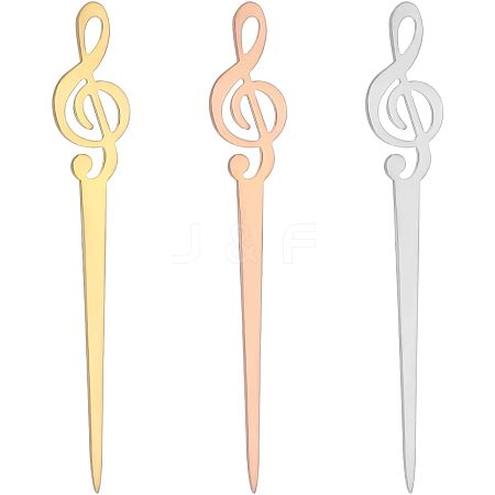 Unicraftale 3Pcs 3 Colors Stainless Steel Sealing Wax Mixing Stirrers STAS-UN0040-10-1