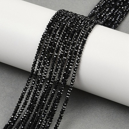 Natural Black Spinel Beads Strands X-G-P553-F08-01-1