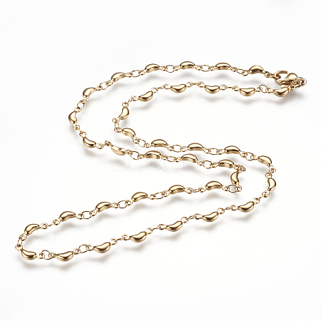 304 Stainless Steel Chain Necklaces X-STAS-P164-17G-1
