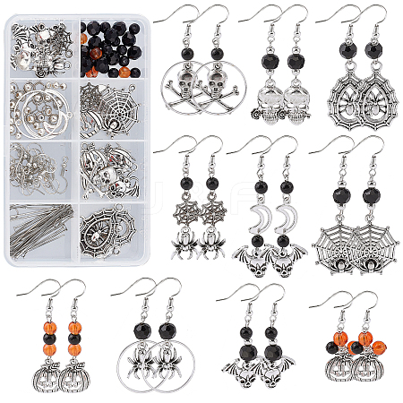 DIY Halloween Drop Earring Making Kits DIY-SC0019-36-1