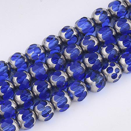 Electroplate Glass Beads Strands EGLA-T019-02C-1