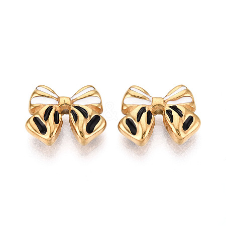 Ion Plating(IP) 304 Stainless Steel Enamel Beads STAS-N114-23L-G-1