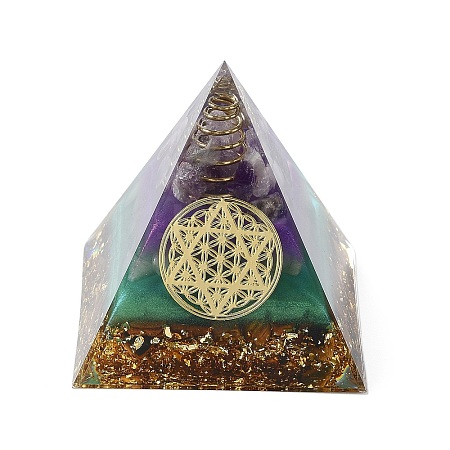 Orgonite Pyramid Resin Energy Generators DJEW-D013-04B-1