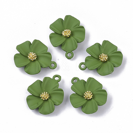 Spray Painted Alloy Pendants PALLOY-N0147-03A-1