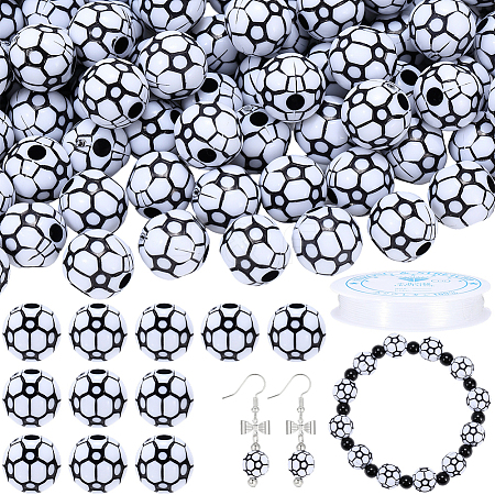 200Pcs Acrylic Beads OACR-PA0001-66B-1