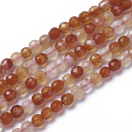 Natural Red Agate Beads Strands G-F596-35-3mm-1