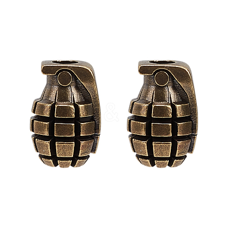 2Pcs Outdoor EDC Tool Brass Parachute Rope European Beads FIND-FG0003-75-1