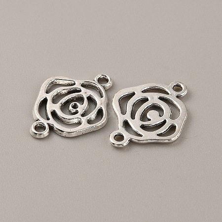 Tibetan Style Alloy Connector Rhinestone Settings FIND-CJC0016-19AS-1