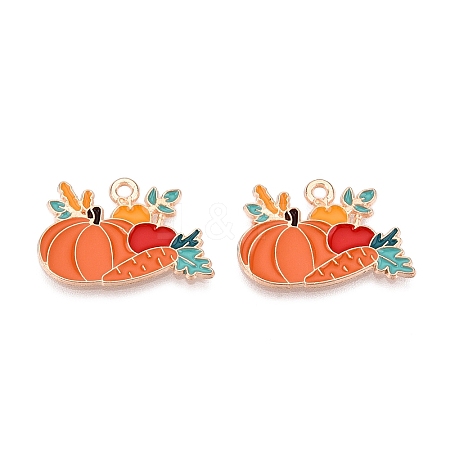 Thanksgiving Day Theme Alloy Enamel Pendants X1-ENAM-T020-35E-1