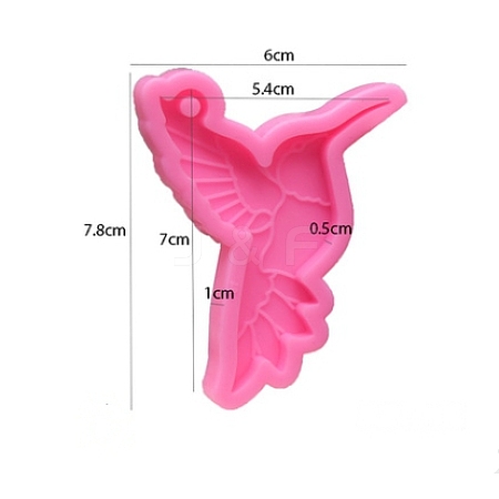 Hummingbird Pendant Silicone Molds DIY-WH0214-37-1