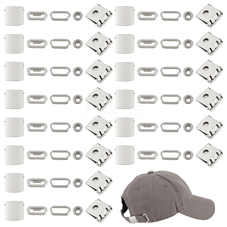 24Sets Brass Baseball Hat Cap Buckle Strap Clasp Clip Kit FIND-BC0014-12MP-1