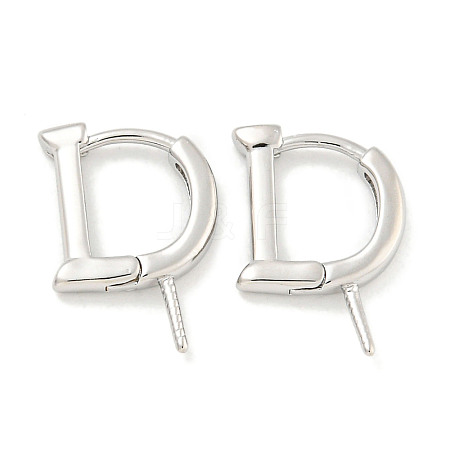 Brass Hoop Earring Findings KK-S386-03P-1