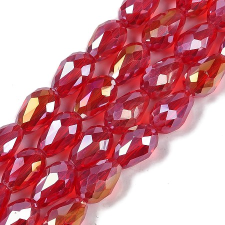 Transparent Electroplate Glass Beads Strands EGLA-N013-T4mm-B12-1