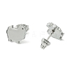 Non-Tarnish Cute Little Animal Theme 304 Stainless Steel Stud Earrings EJEW-B041-02E-P-2