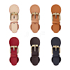 6Pcs 6 Colors Cowhide Bag Sew on Snap Closure FIND-FI0001-19-1