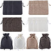 Beebeecraft 4 Colors Polyester Imitation Burlap Packing Pouches Drawstring Bags ABAG-BBC0001-04A-1