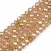 Electroplate Glass Beads Strands EGLA-A034-T1mm-B23-4